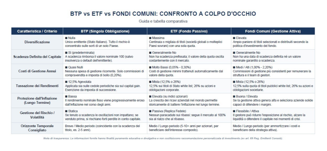 tabella riepilogativa obbligazioni etf fondi